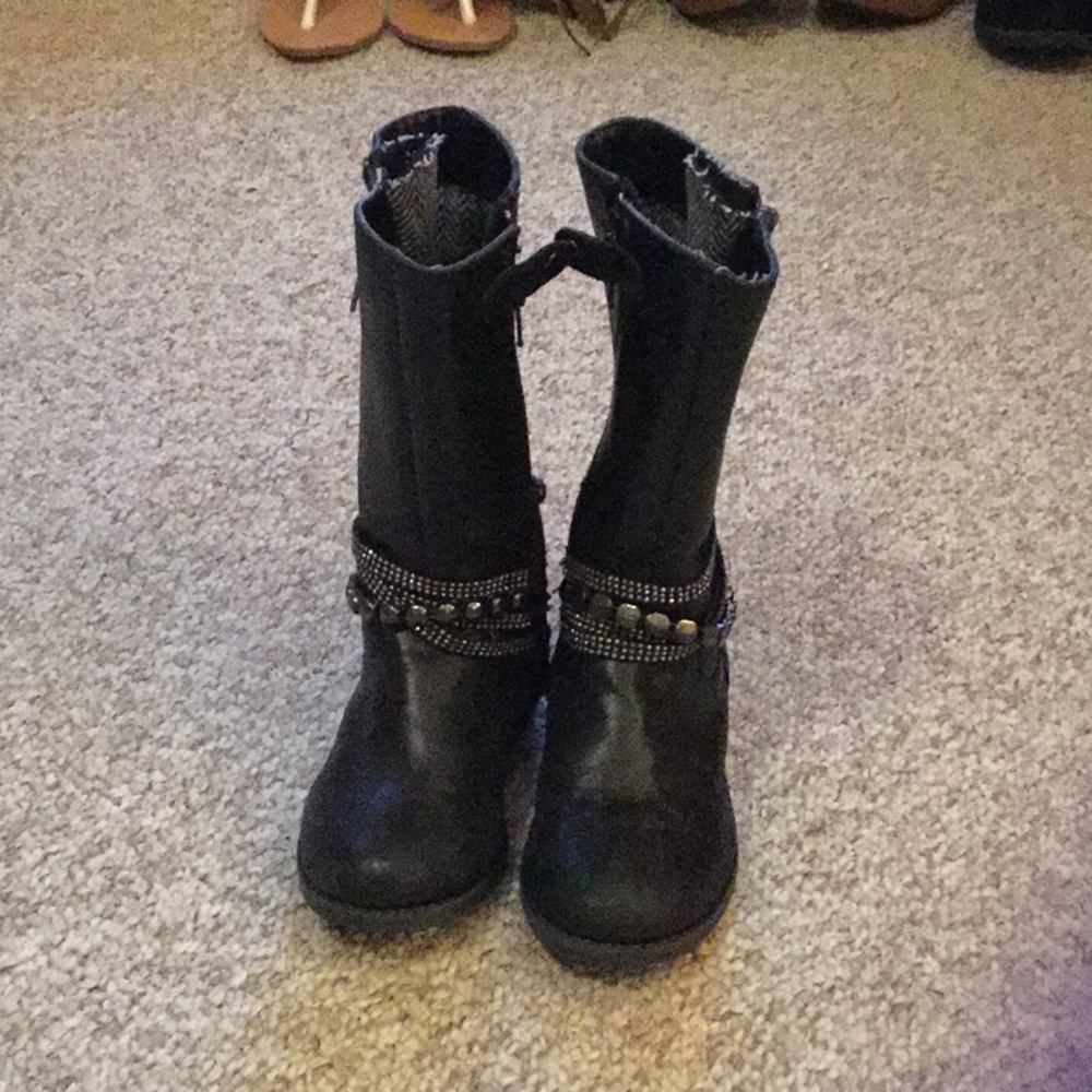 Little girls Black boots